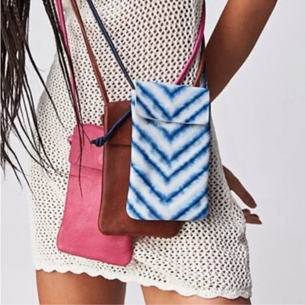 Free People Let’s Dance Leather Crossbody Bag Artisan Made NWT - Picture 2 of 11